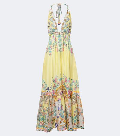 Camilla Camilla Sequined floral silk maxi dress
