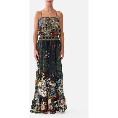 Camilla Camilla Shirred Waist Long Dress