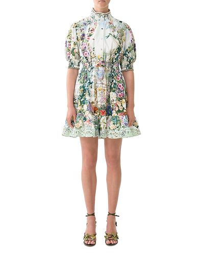 Camilla Camilla Shirred Waist Short Dress