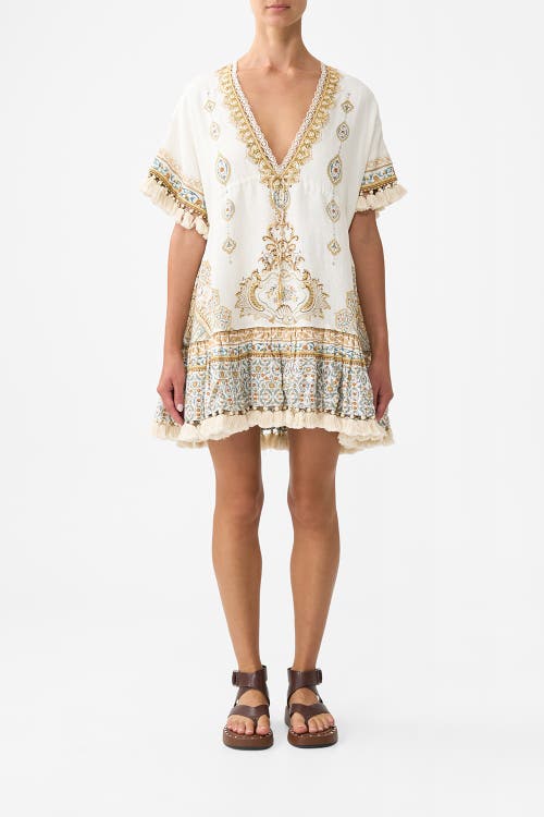 Camilla Camilla Short V Neck Embroidered Dress Ottoman Dynasty 