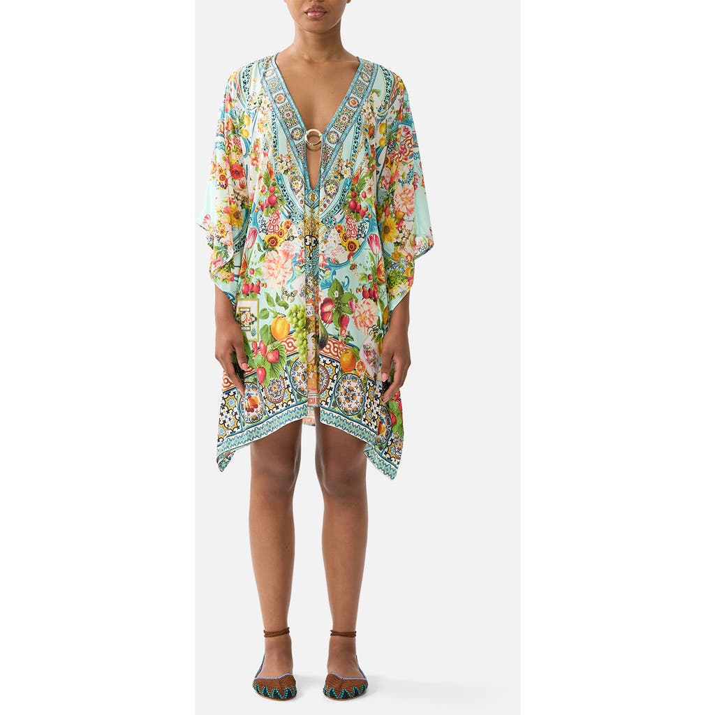Camilla Camilla Short V Neck Kaftan W Ring Front Trim
