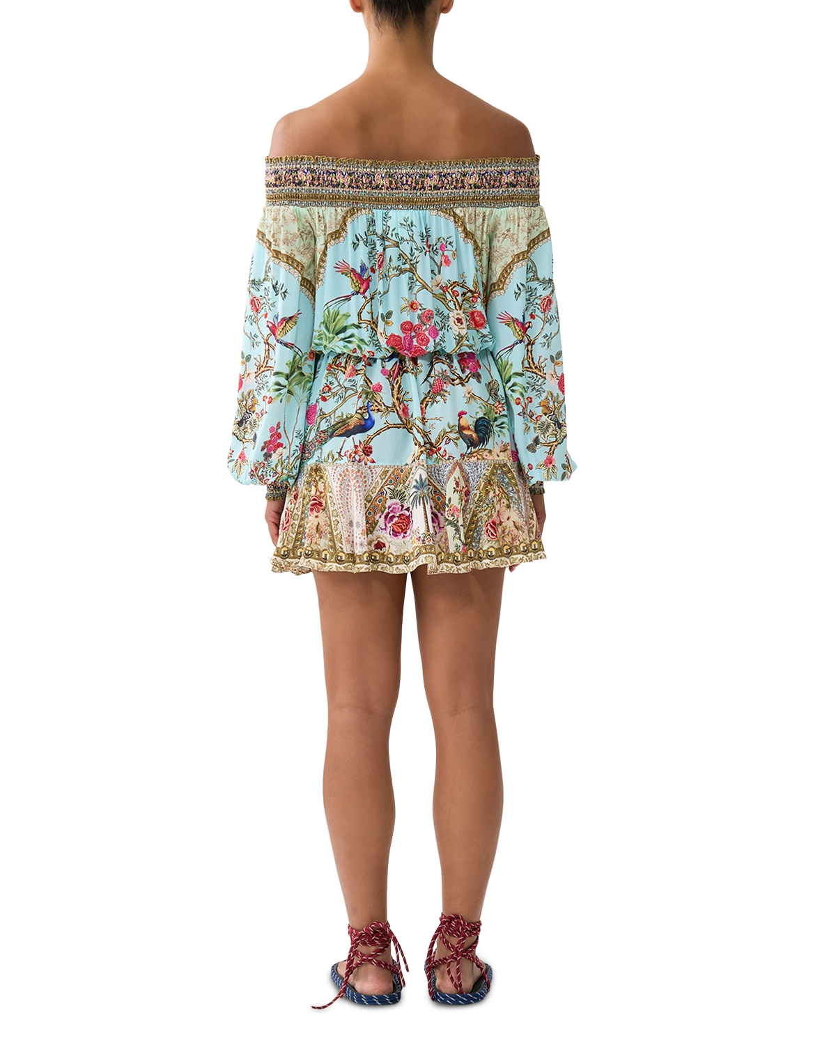 Camilla - Silk Off The Shoulder Mini Dress