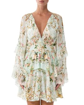 Camilla Camilla Silk Ruffled Short Dress