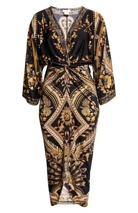 Camilla Camilla Taurus Rising Twist Detail Jersey Midi Dress 
