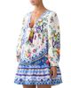 Camilla Camilla Tie Front Blouson Sleeve Mini Dress - 2
