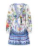 Camilla Camilla Tie Front Blouson Sleeve Mini Dress - 6