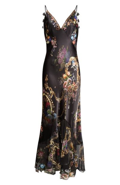 Camilla Camilla V-Neck Flounce Hem Slip Dress