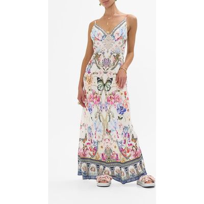 Camilla Camilla V Neck Full Length Bias Slip Dress Monserrate Magic 