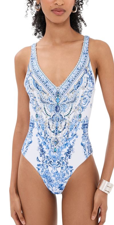 Camilla Camilla V Neck One Piece Swimsuit Ceramic Panoramic