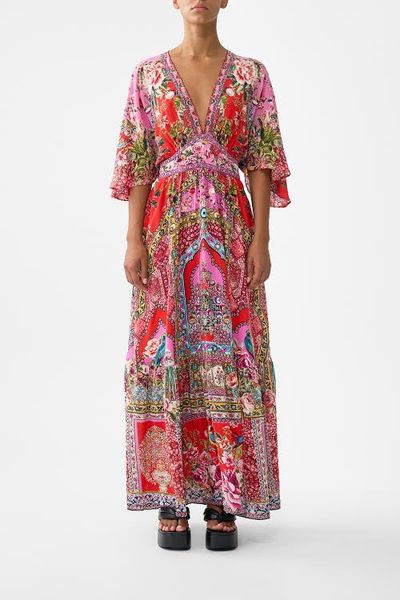 Camilla Camilla Waisted Dress With Hem Ruffle