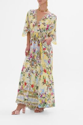 Camilla Camilla Waisted Dress With Hem Ruffle Flor Fantastica 