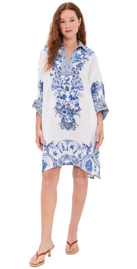 Camilla Camilla Wide Body Collared Kaftan Ceramic Panoramic