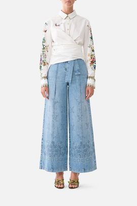 Camilla Camilla Wide Leg Belted Jean