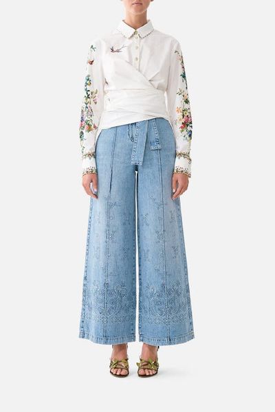 Camilla Camilla Wide Leg Belted Jean
