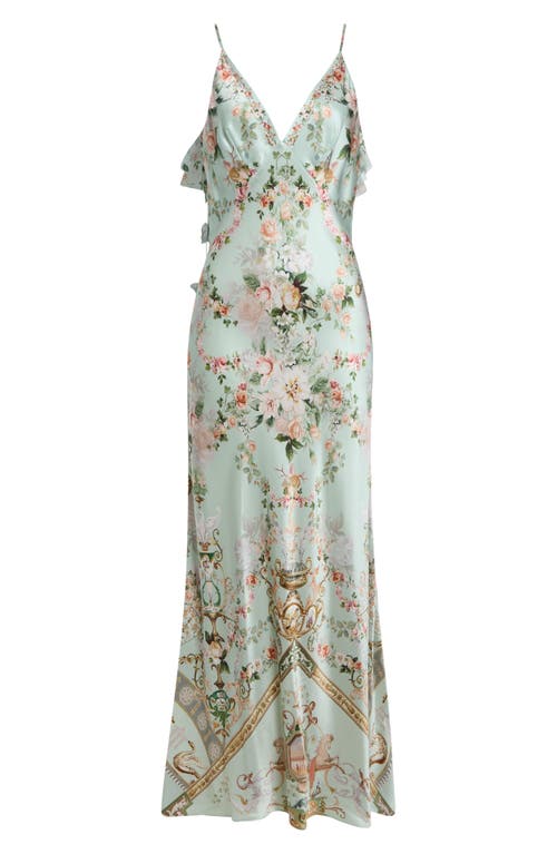 Camilla Camilla Wildflower Wunderland V Neck Silk Slip Dress 