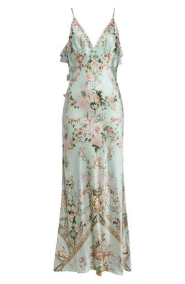 Camilla Camilla Wildflower Wunderland V Neck Silk Slip Dress 
