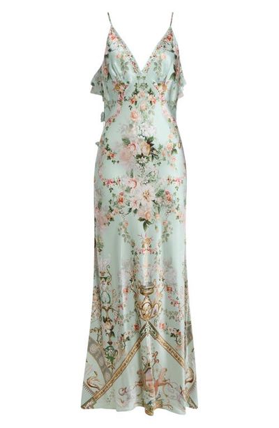Camilla Camilla Wildflower Wunderland V Neck Silk Slip Dress 