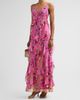 Camilla Camilla Women's Matadora Flora Print Silk Ruffle Slip Dress - 4