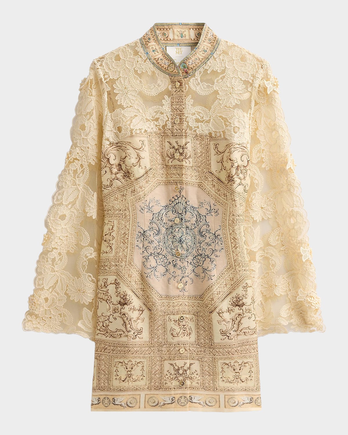 Camilla Camilla x MET Mixed-Media Lace Mini Dress