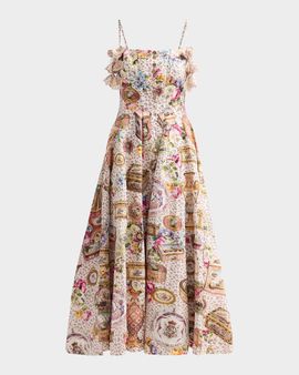 Camilla Camilla x The Met In the Heart of Art Linen-Silk Dress