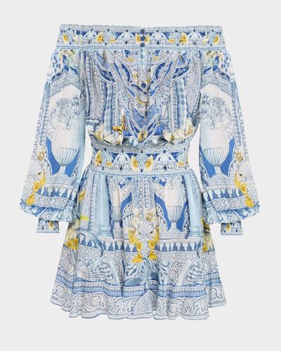 Camilla De Nada Granda Off-Shoulder Mini Dress