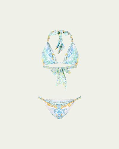 Camilla Dial Up The Tiles Soft-Tie Two-Piece Swimsuit