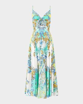 Camilla Dial Up The Tiles Tie-Front Maxi Dress
