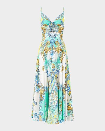 Camilla Dial Up The Tiles Tie-Front Maxi Dress