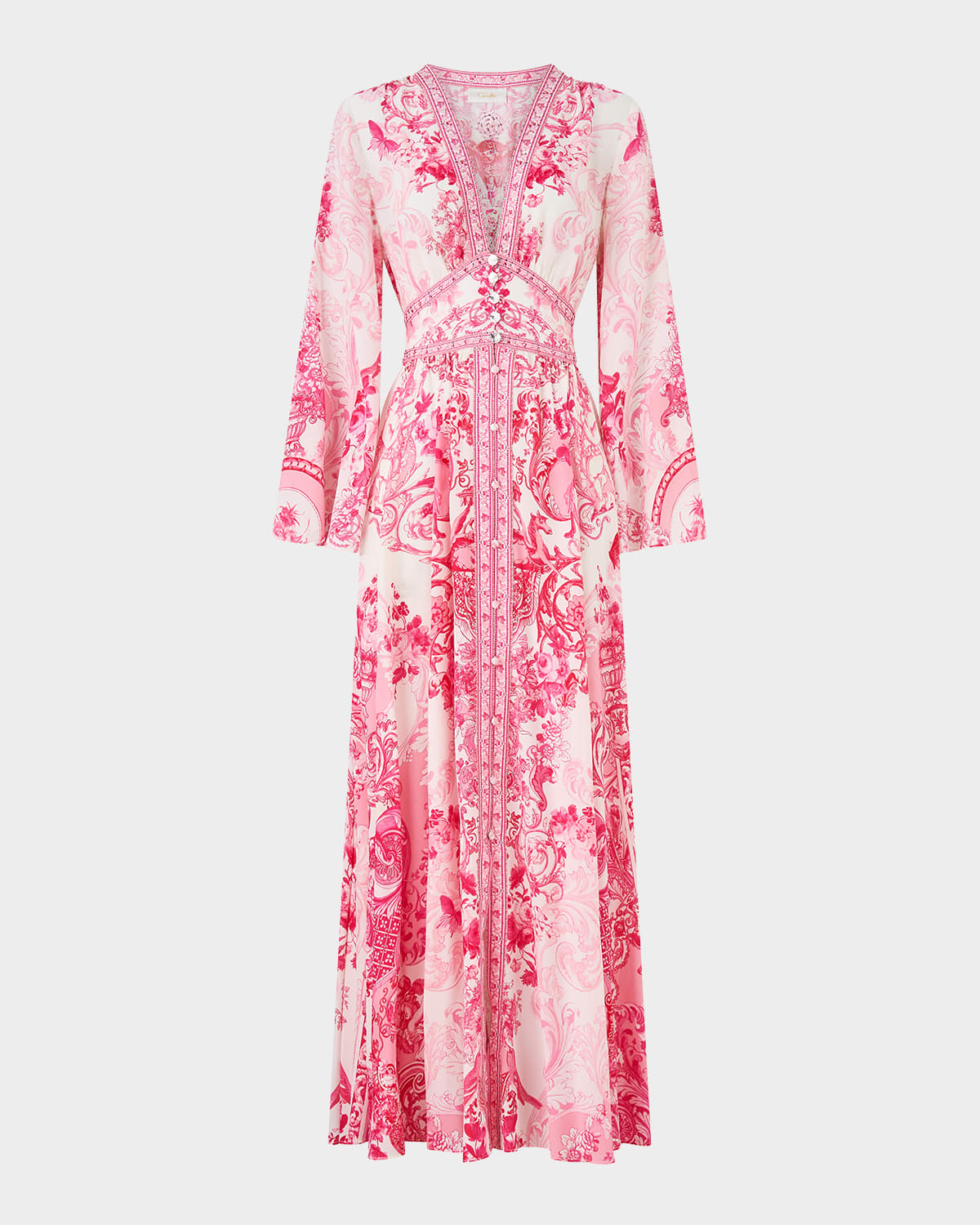 Camilla Kimono-Sleeve Maxi Dress