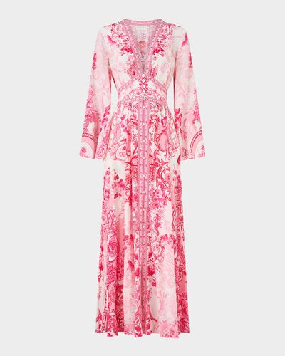 Camilla Kimono-Sleeve Maxi Dress