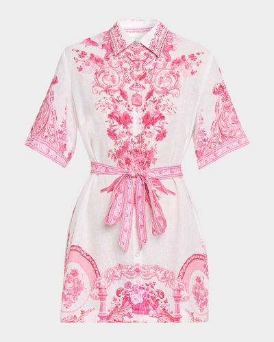 Camilla Livin La Vida Rosa Mini Shirtdress