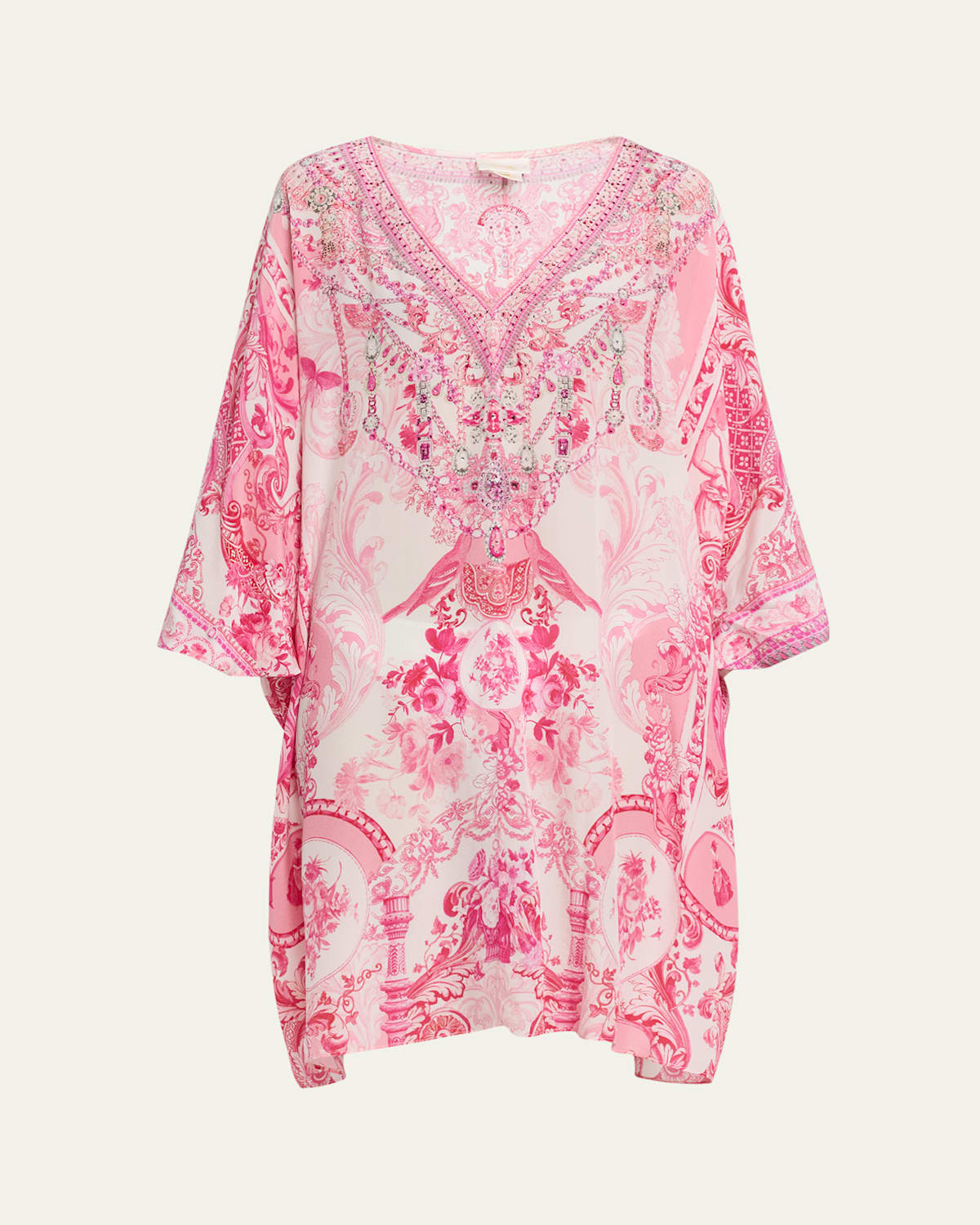 Camilla Livin La Vida Rosa Short Kaftan Coverup