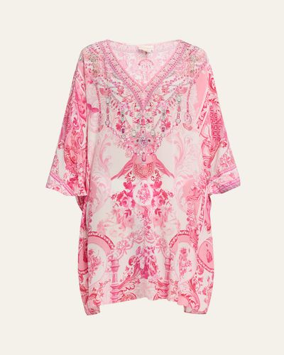 Camilla Livin La Vida Rosa Short Kaftan Coverup