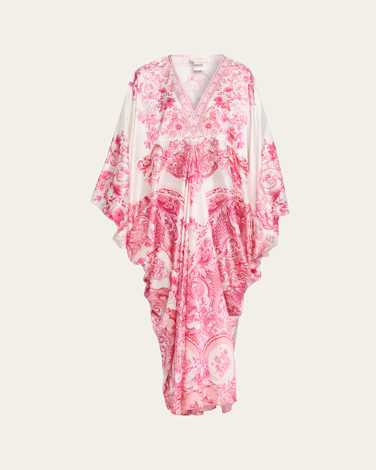 Camilla Livin La Vida Rosa T-Shape Maxi Kaftan Coverup