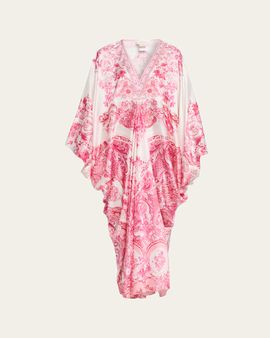 Camilla Livin La Vida Rosa T-Shape Maxi Kaftan Coverup
