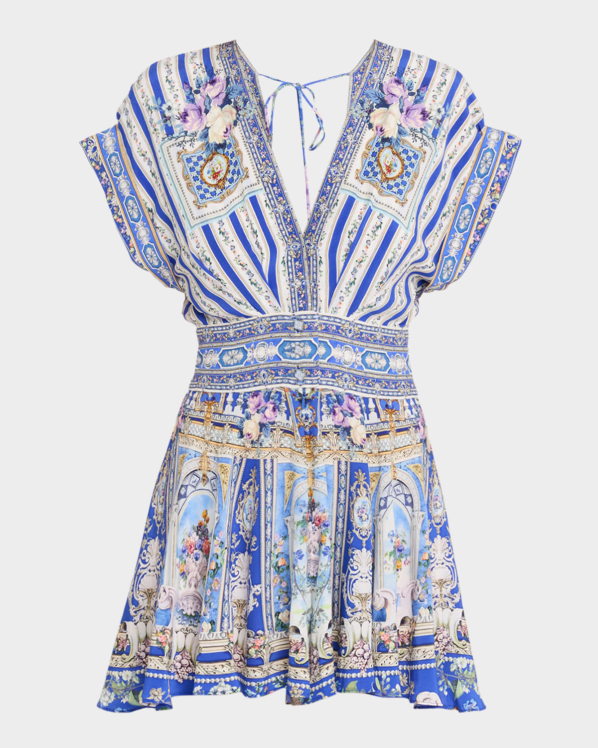 Camilla Ottoman Opulence Button-Waist Romper