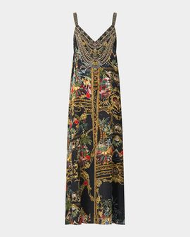 Camilla Palace Zoology V-Neck Midi Slip Dress