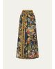 Camilla Printed Silk Wide-Leg Crop Pants - 1