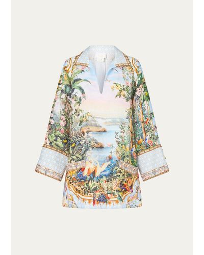 Camilla Sisi Society Long-Sleeve Tunic Dress