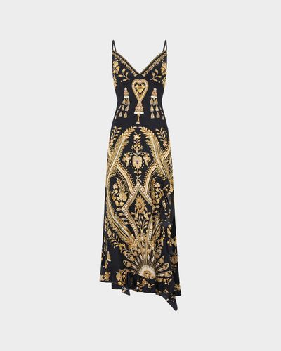 Camilla Taurus Rising Bias Slip Dress with Frill Hem