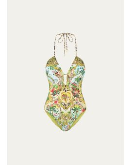 Camilla Wanderlust Empire Halter One-Piece Swimsuit