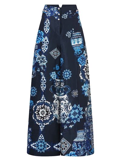 Camilla Women's A Tiled Wonderland Printed Wide-Leg Pants