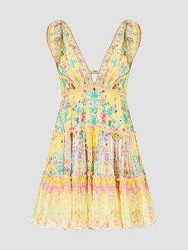 Camilla Women's Barcelona Bebe Tiered Shulder Tie Minidress