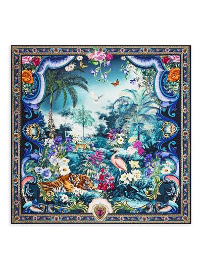 Camilla Women's Basked In Baroque Large Jungle Silk Square Scarf