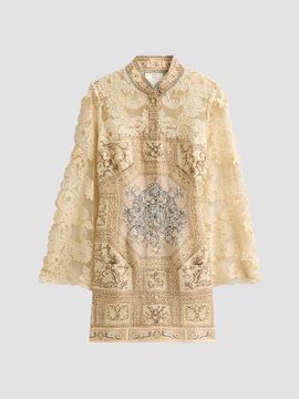 Camilla Women's Camilla x MET Mixed-Media Lace Mini Dress