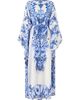 Camilla Women's Ceramic Panoramic Silk Long Caftan - 2