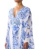 Camilla Women's Ceramic Panoramic Silk Long Caftan - 6