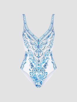 Camilla Women's Ceramic Panoramic V-Neck One-Piece Swimsuit