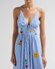 Camilla Women's Crochet Appliqué Striped Cotton Midi Dress - 5