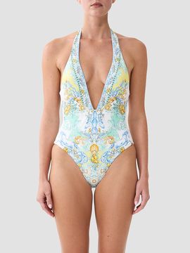 Camilla Women's Dial Up The Tile Plunge One-Piece Swimsuit